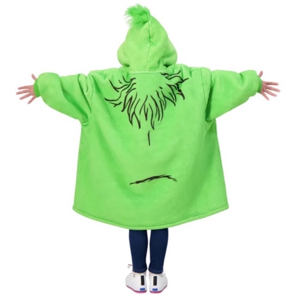 NWT Character Kids' Wayy Big Hoodie GRINCH winter cozy oversized - Picture 3 of 4